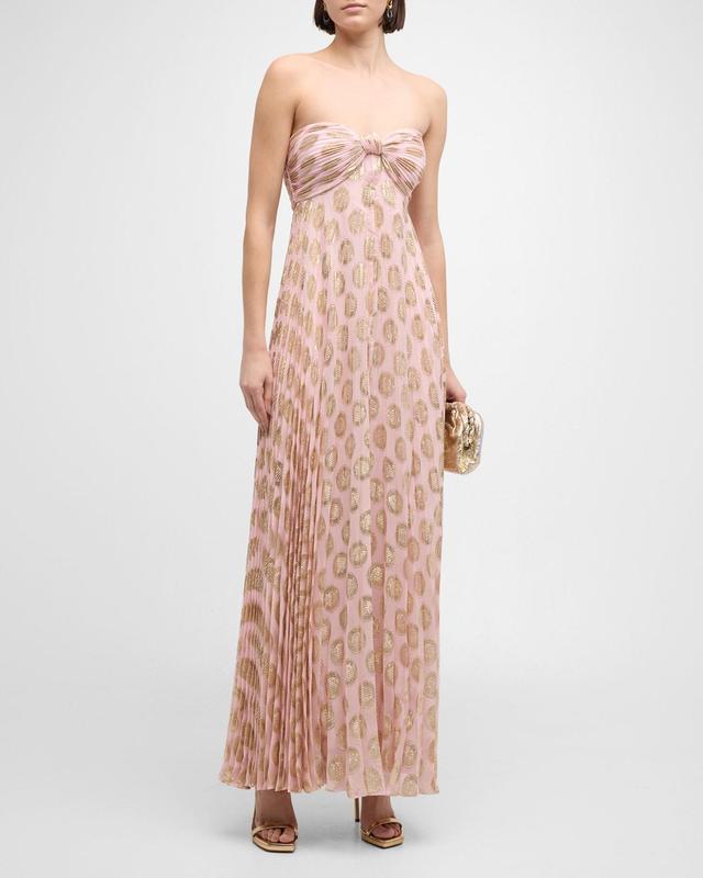 Alexis - Maryana Knotted Metallic Maxi Dress - PinkModa Operandi Product Image