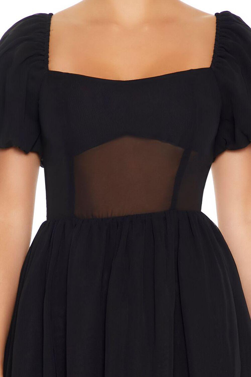 Puff-Sleeve Babydoll Mini Dress | Forever 21 Product Image