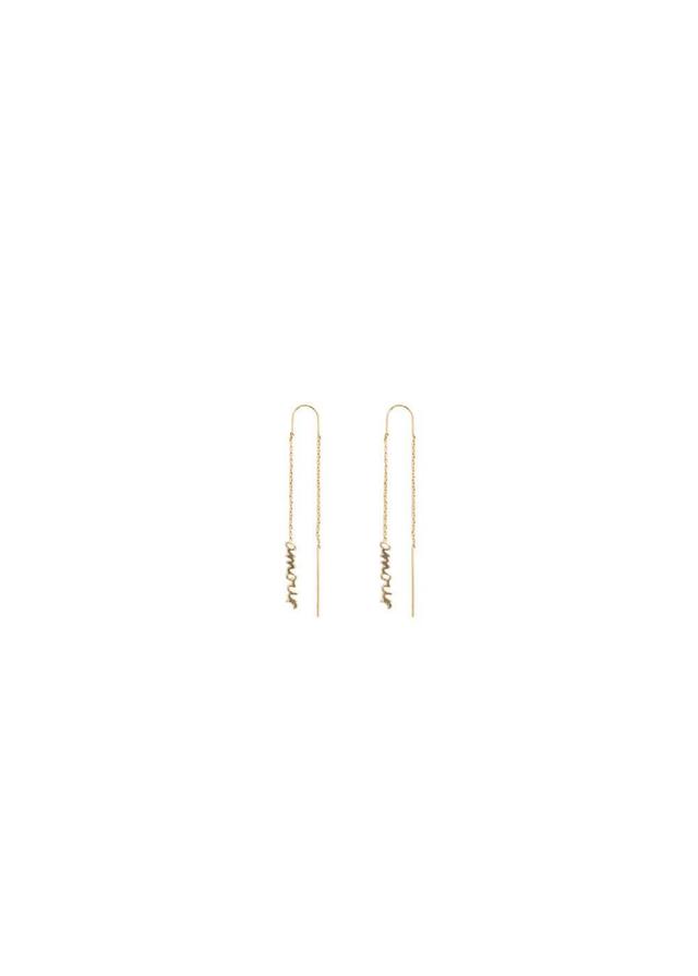 MANGO - Letter thread earrings - One size - Women Product Image