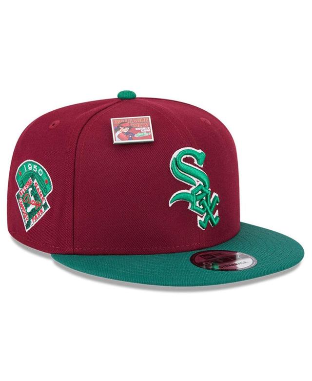 Mens New Era Cardinal/Green Chicago White Sox Strawberry Big League Chew Flavor Pack 9FIFTY Snapback Hat Product Image