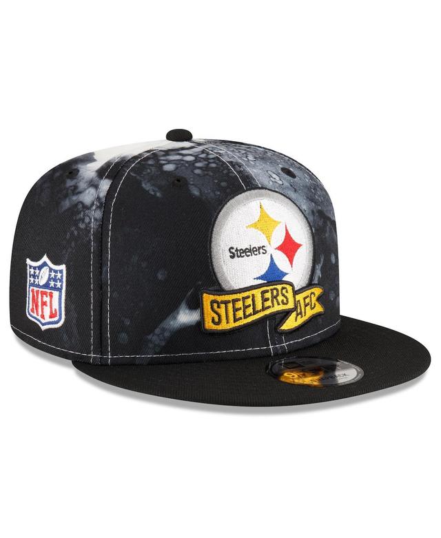 Mens New Era Pittsburgh Steelers 2022 Sideline 9FIFTY Ink Dye Snapback Hat Product Image