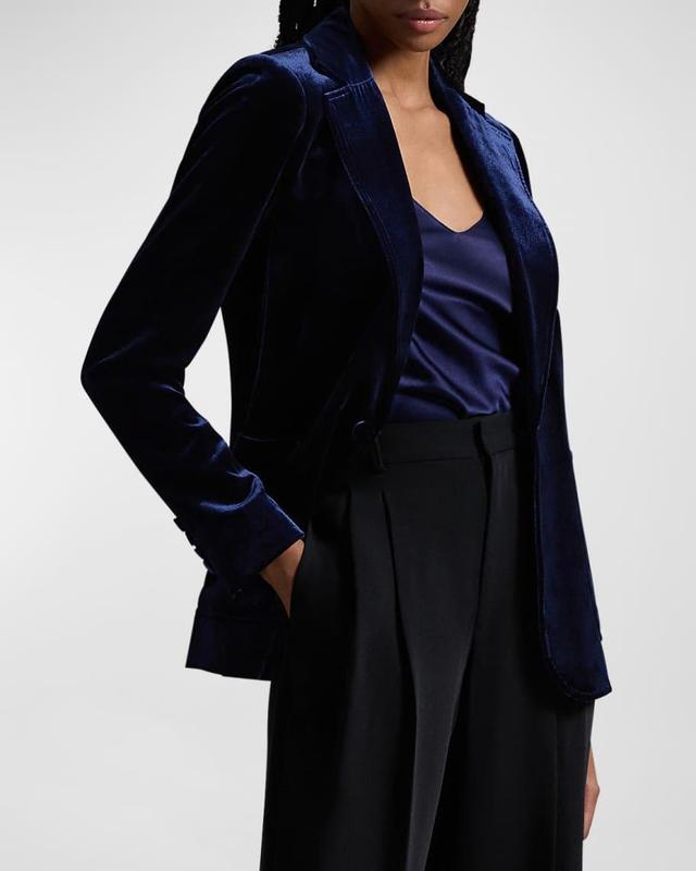 Silk-Blend Velvet Blazer Product Image