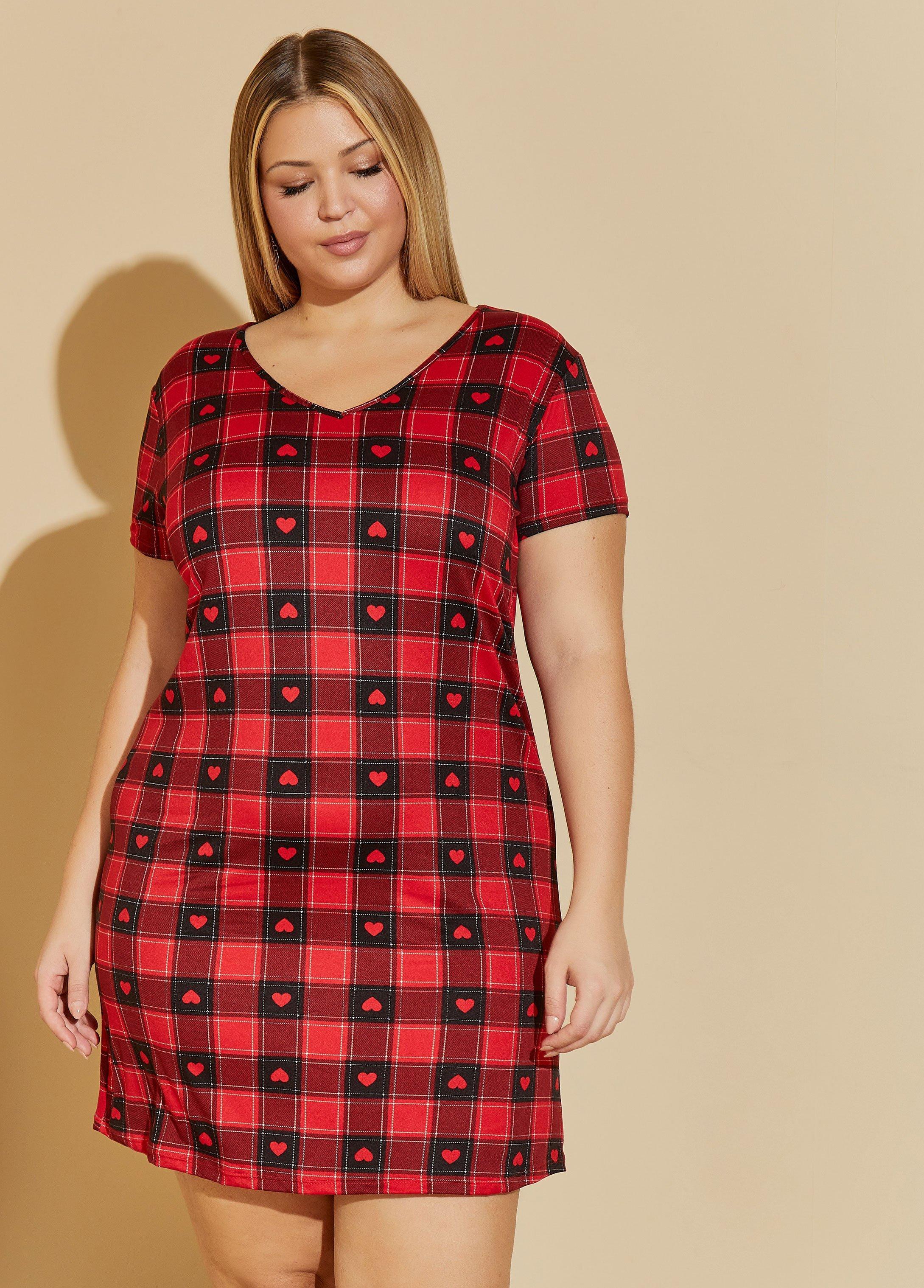 Cozy Couture Plaid Sleepshirt Product Image