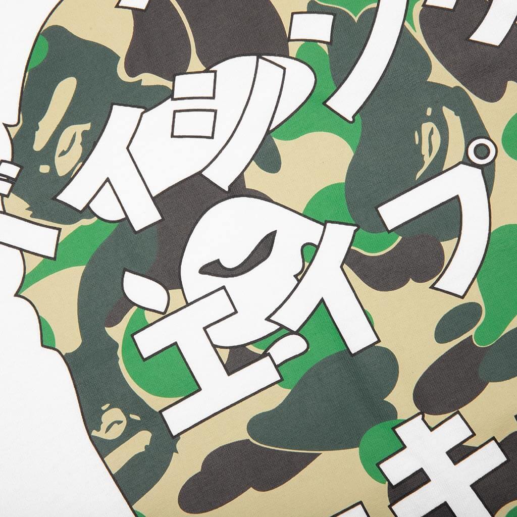 Abc Camo Japanese Letters L/S Tee - White/Green Male Product Image