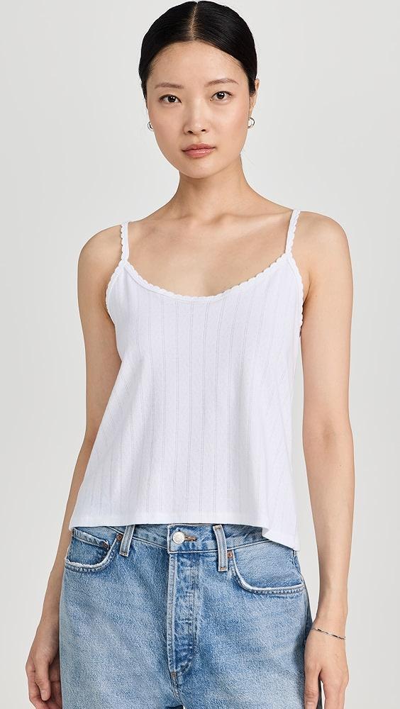 perfectwhitetee Sabrina Pointelle Tank | Shopbop Product Image