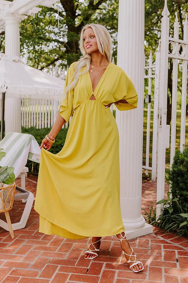 Tulum Vacay Maxi Dress in Primrose Yellow Product Image