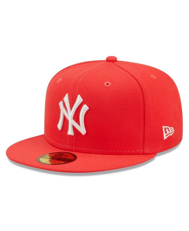 Mens New Era New York Yankees Lava Highlighter Logo 59FIFTY Fitted Hat Product Image