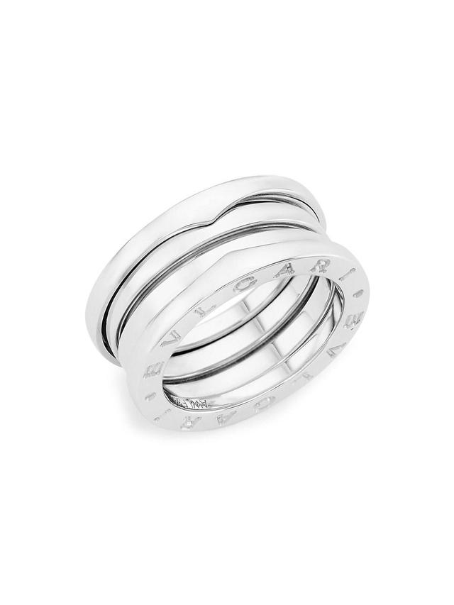 Womens B. zero1 18K White Gold 3-Band Ring Product Image