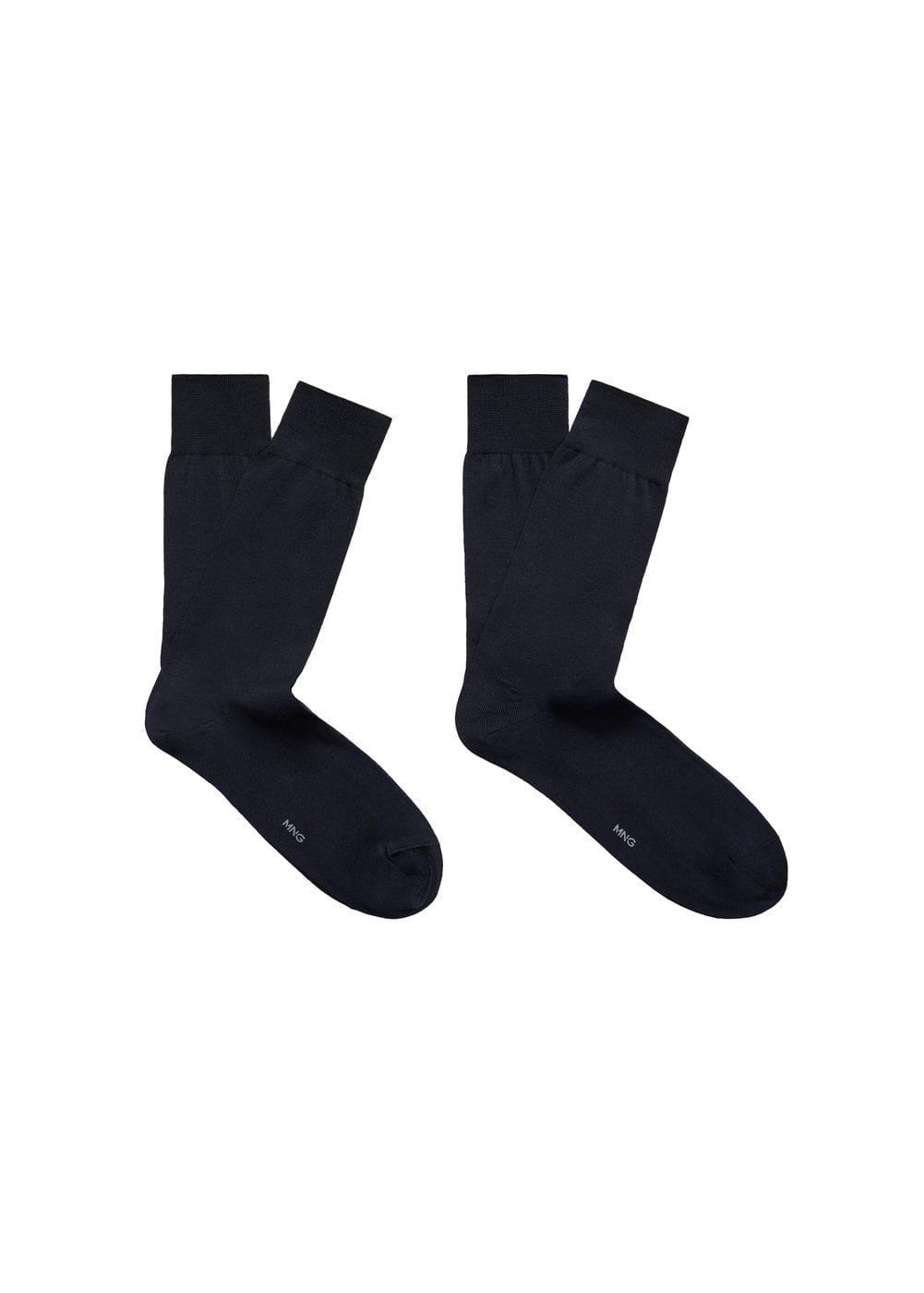 MANGO MAN - Pack of 2 long cotton socks brownMen Product Image