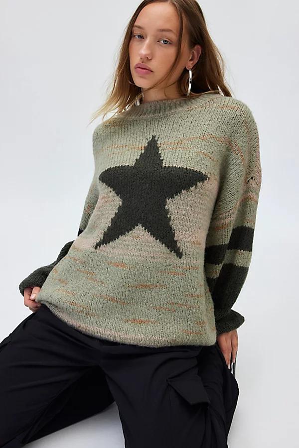 BDG Stella Star Graphic Oversized Pullover Sweater Womens at Urban Outfitters Product Image