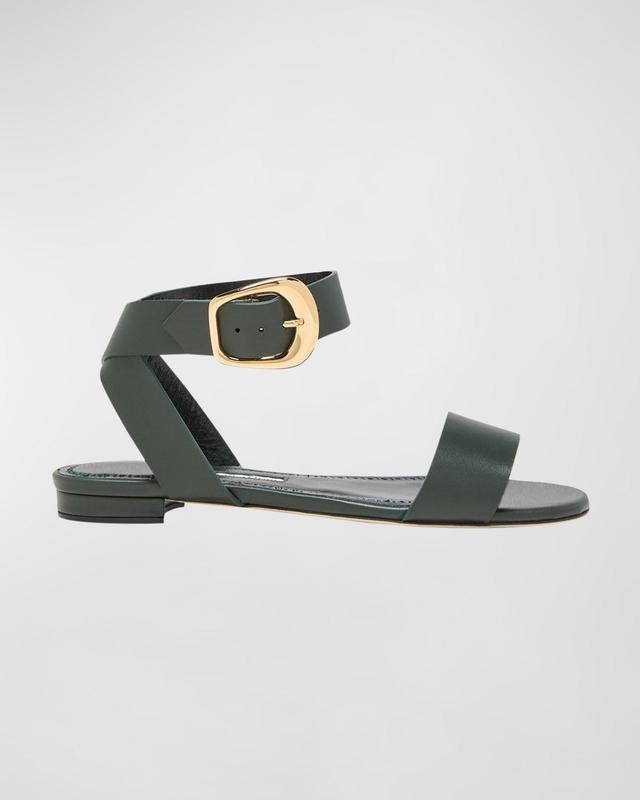 Brutas Leather Ankle-Strap Sandals Product Image