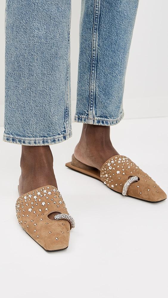 Tory Burch Pierced Crystal Mules | Shopbop Product Image