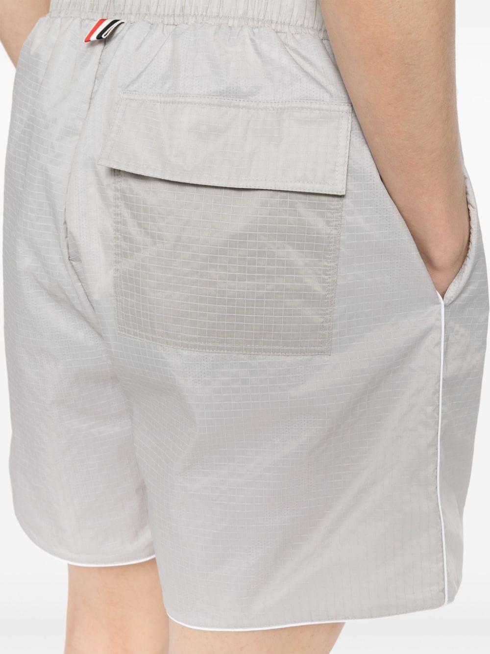 Logo-appliqué Track Shorts In Grey Product Image