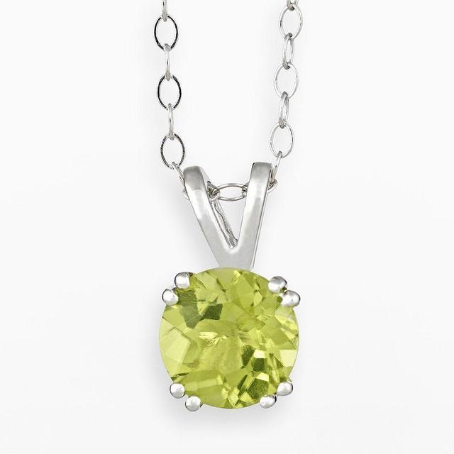 Gemstone Pendant Necklace in Sterling Silver Product Image