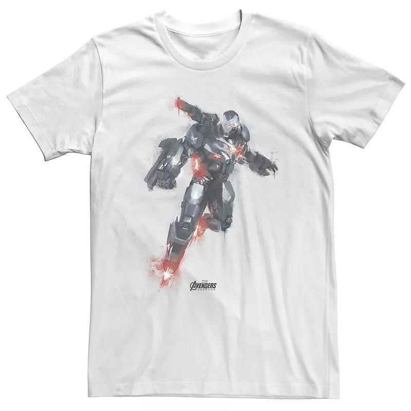 Big & Tall Marvel Avengers Endgame War Machine Paint Tee, Mens White Product Image