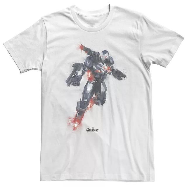 Big & Tall Marvel Avengers Endgame War Machine Paint Tee, Mens White Product Image