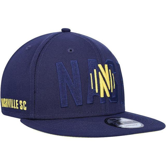 Mens New Era Navy Nashville SC Kick Off 9FIFTY Snapback Hat, Mls Blue Product Image