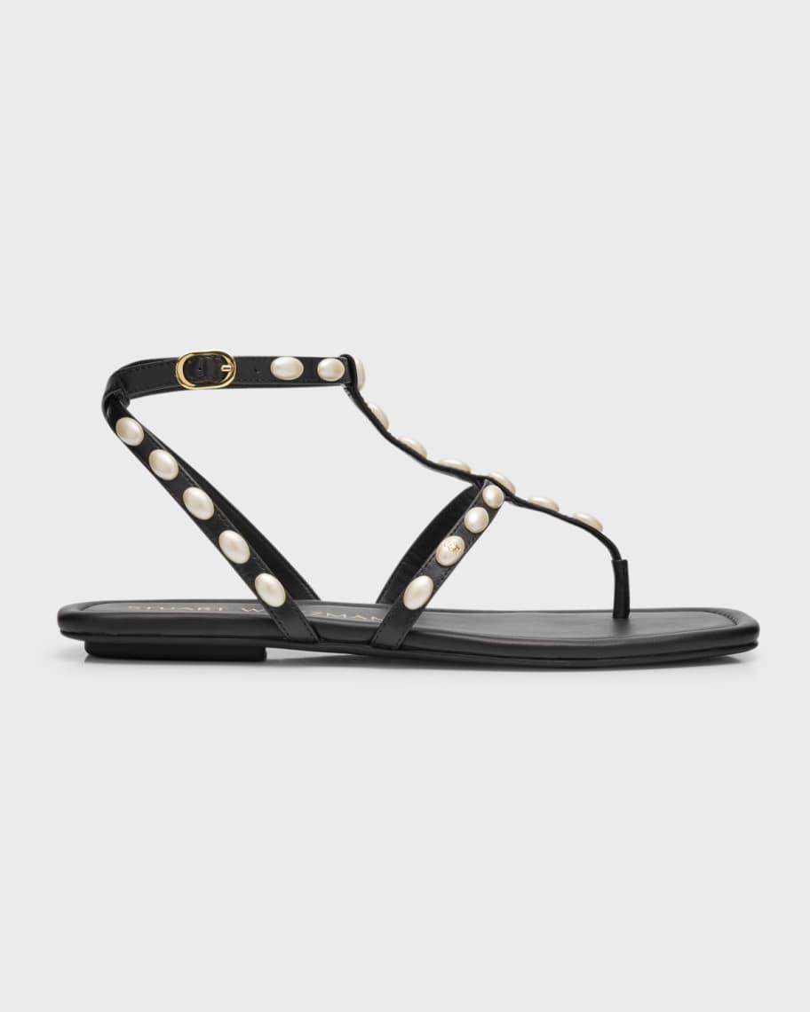 Pearlita Stud T-Strap Sandals Product Image