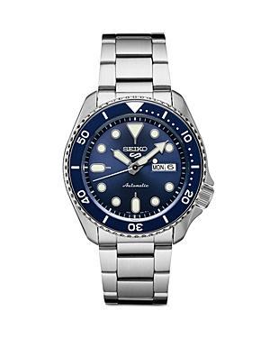 Seiko Mens Automatic 5 Sports Stainless Steel Bracelet Watch 42.5mm Product Image