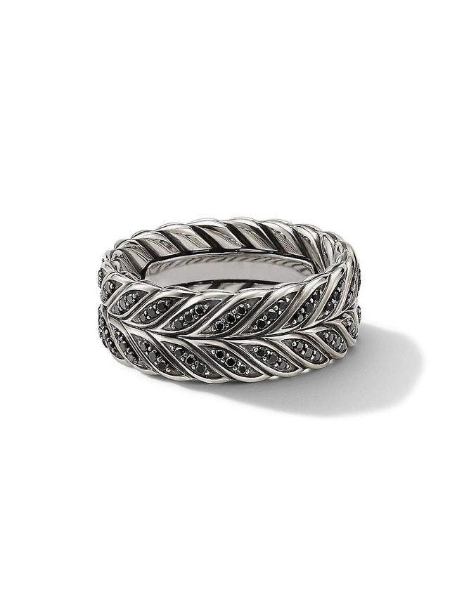 David Yurman Chevron Band Ring with Black Diamonds Product Image