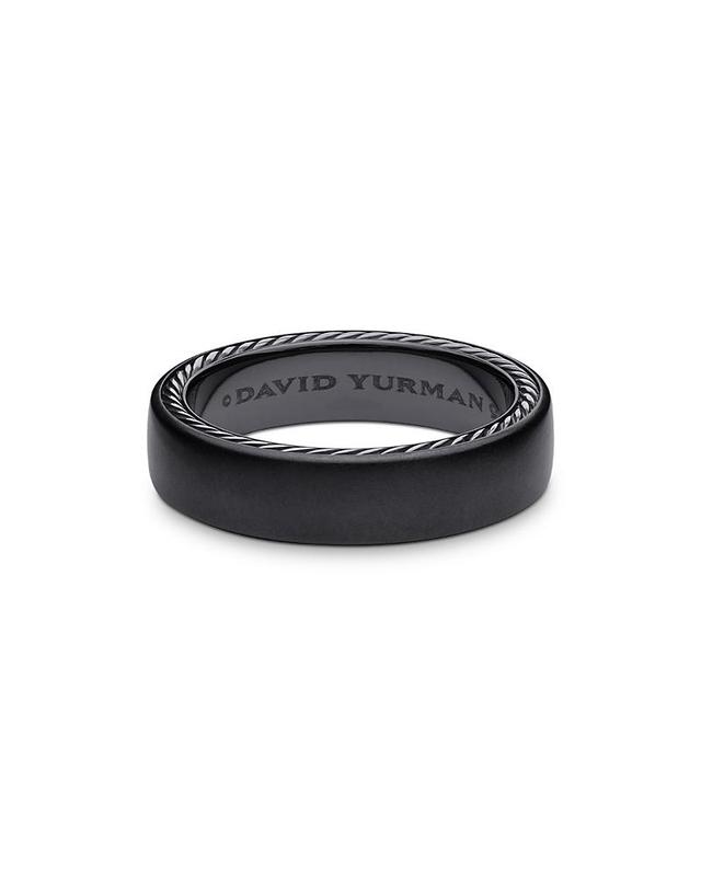 Mens Streamline Band Ring with Black Titanium Product Image