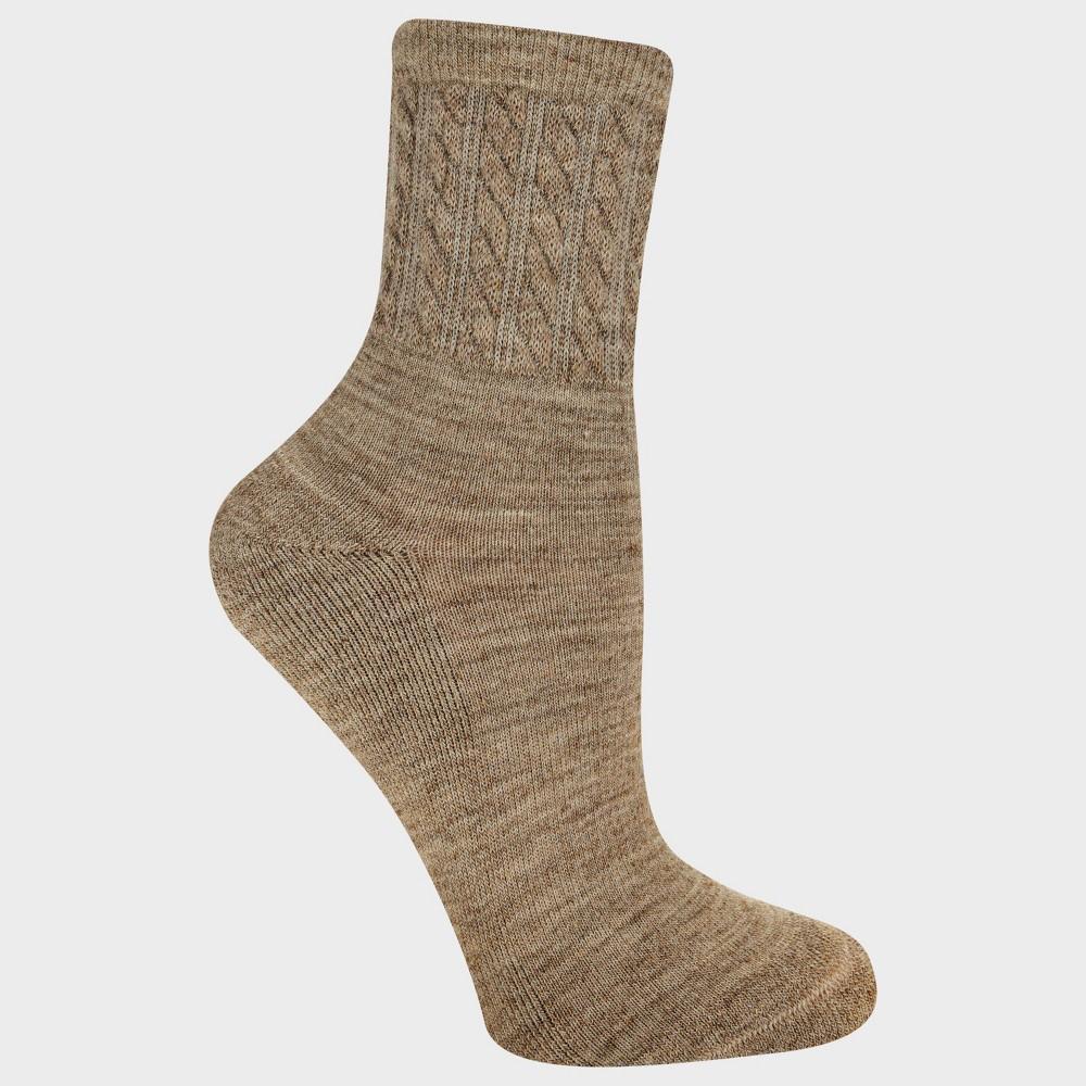 Alaska Knits Womens Textured Cable Wool Blend Midweight Boot Socks 4-10 Product Image