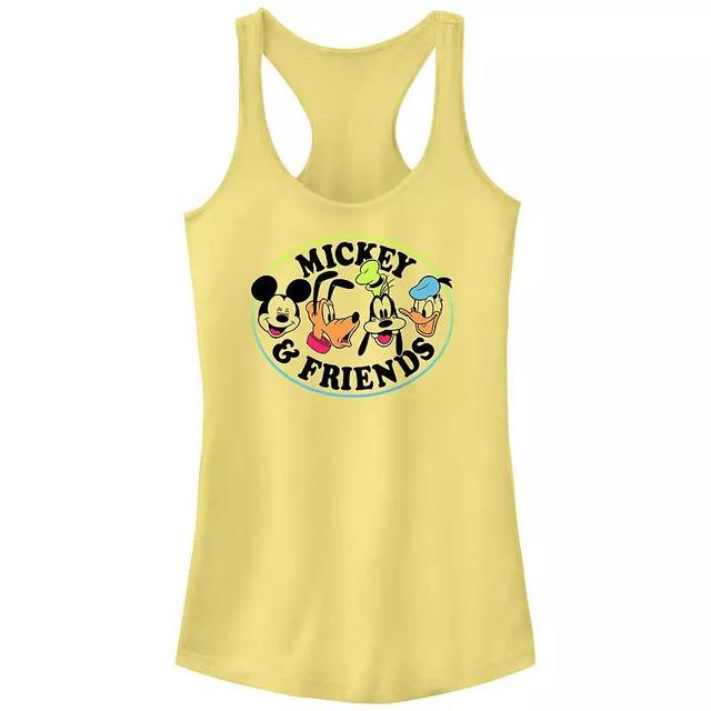 Disneys Mickey Mouse Womens Heads Up Mickey And Friends Raceback Tank Top, Girls Product Image