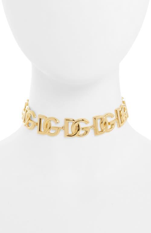 Womens Goldtone Monogram Choker Product Image