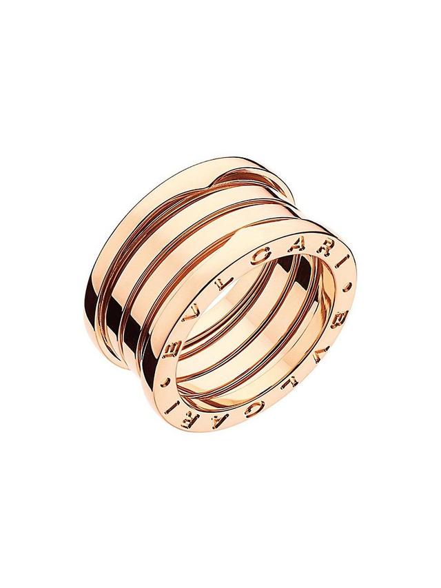 Womens B. zero1 18K Rose Gold 4-Band Ring Product Image