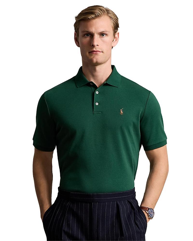 Men's Classic Fit Soft Cotton Polo In Resort Green Heather Product Image