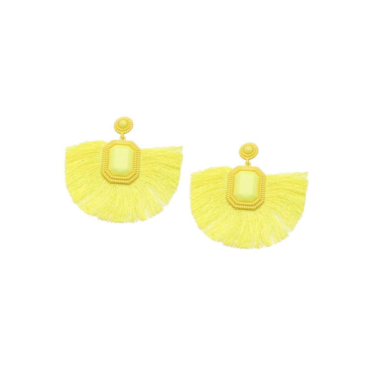 Sohi Womens Tassel Drop Earrings Product Image