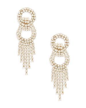 Womens Gatsby 18K Gold-Plate & Crystal Earrings Product Image