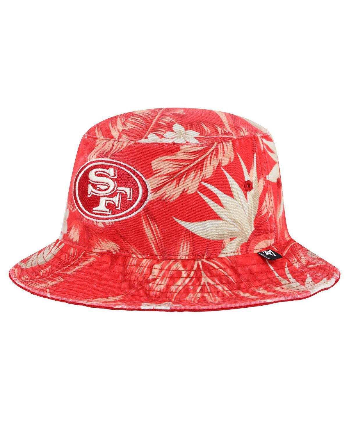 Mens 47 Scarlet San Francisco 49ers Tropicalia Bucket Hat Product Image