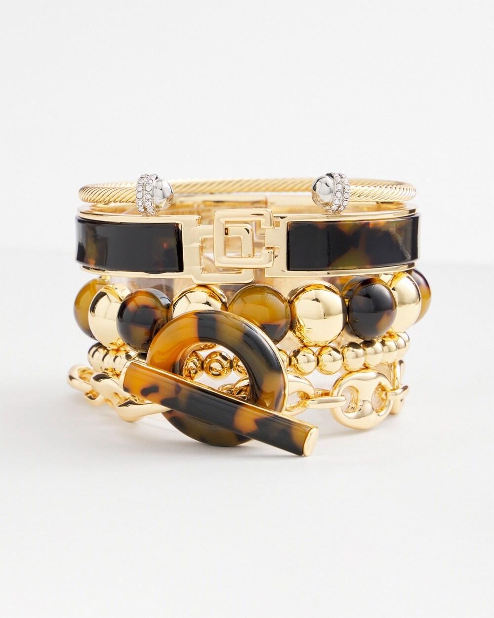 Chico's Click Faux Tort Bangle Bracelet Product Image