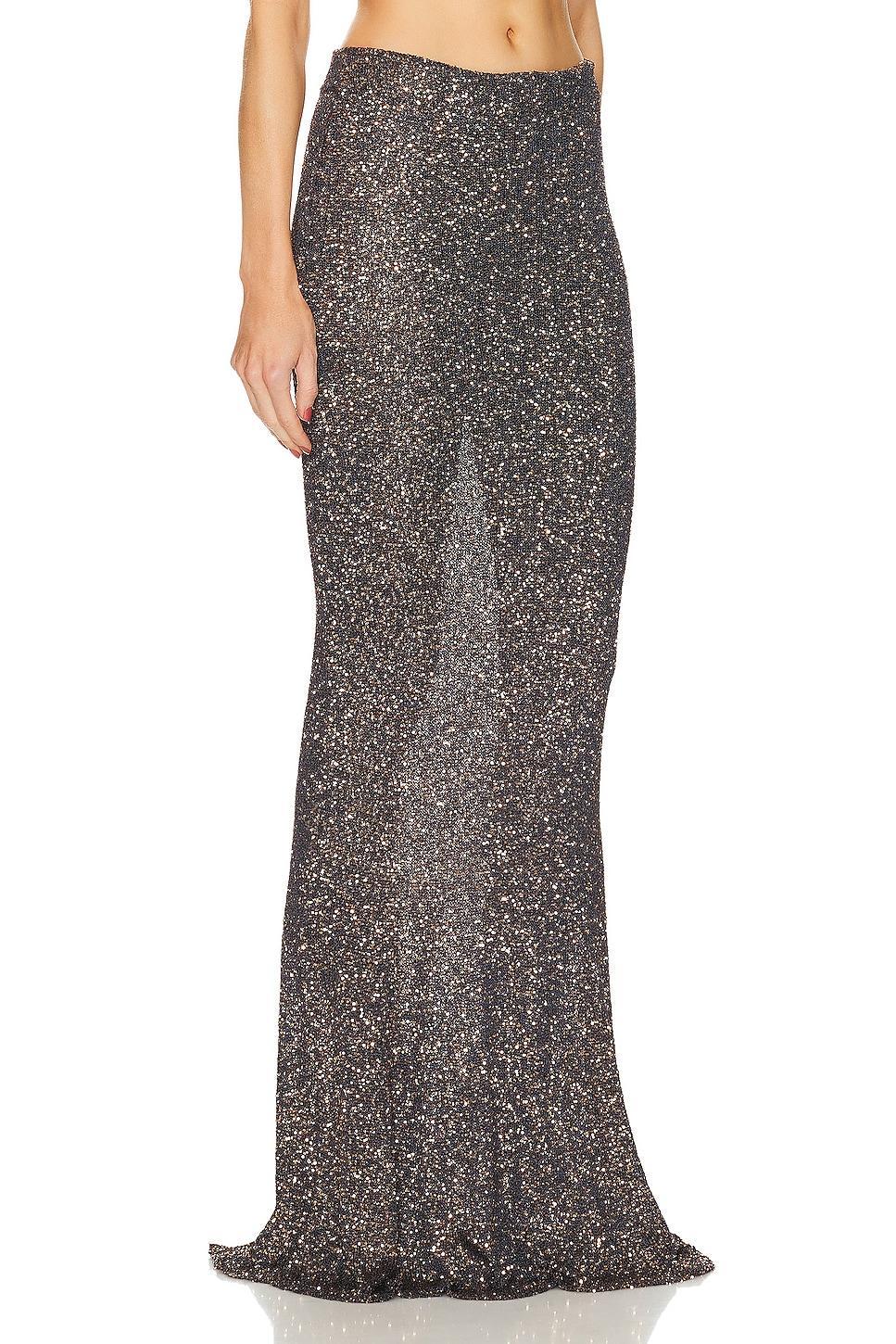 Balenciaga Maxi Skirt Metallic Bronze. (also in M, XS). Product Image