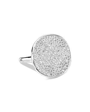 Large Flower Ring in Sterling Silver with Diamonds Product Image