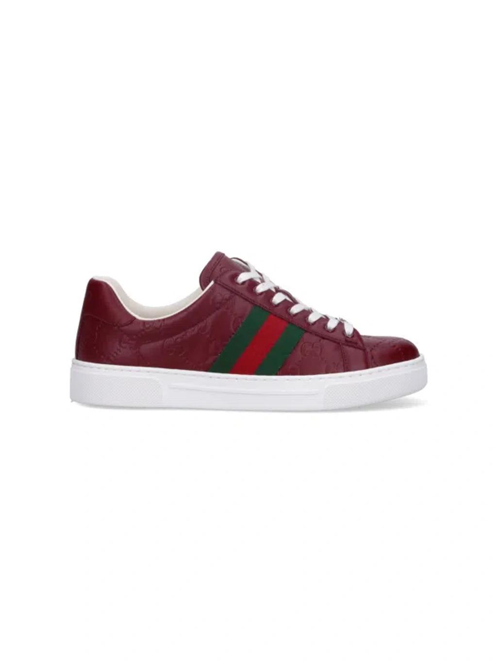 GUCCI "ace" Sneakers In Red Product Image