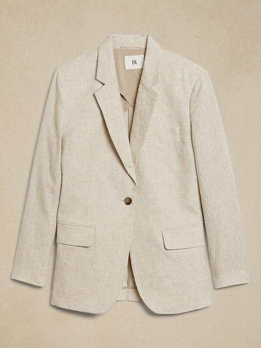 Lina Relaxed Linen Blazer Product Image