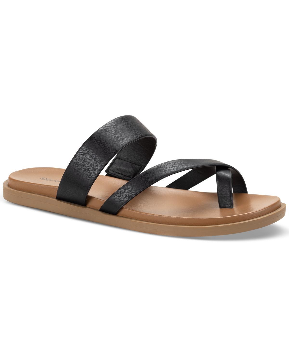 Style & Co Womens Cordeliaa Slip On Strappy Flat Sandals, Created for Macys Product Image