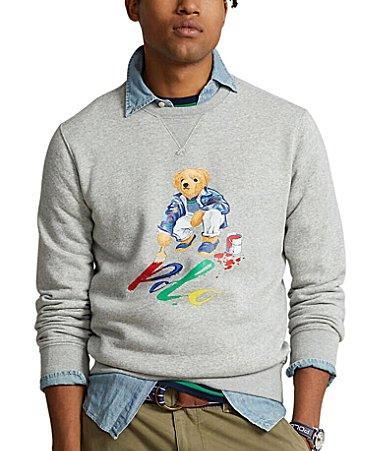 Mens Polo Bear Crewneck Sweatshirt Product Image