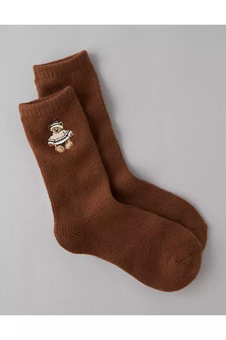 AE Teddy Bear Crew Socks Women's Product Image