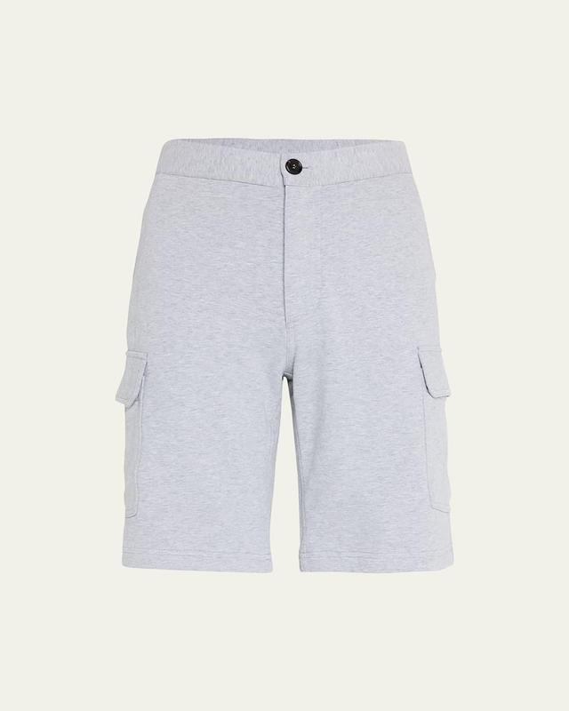 Mens 100 Cotton Cargo Sweat Shorts Product Image