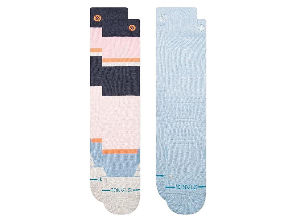 Stance Powdered Mid Poly Snow 2-Pack Fade) Women's Crew Cut Socks Shoes Product Image