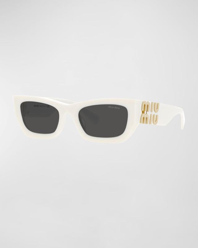 Logo Rectangle Acetate Sunglasses Product Image