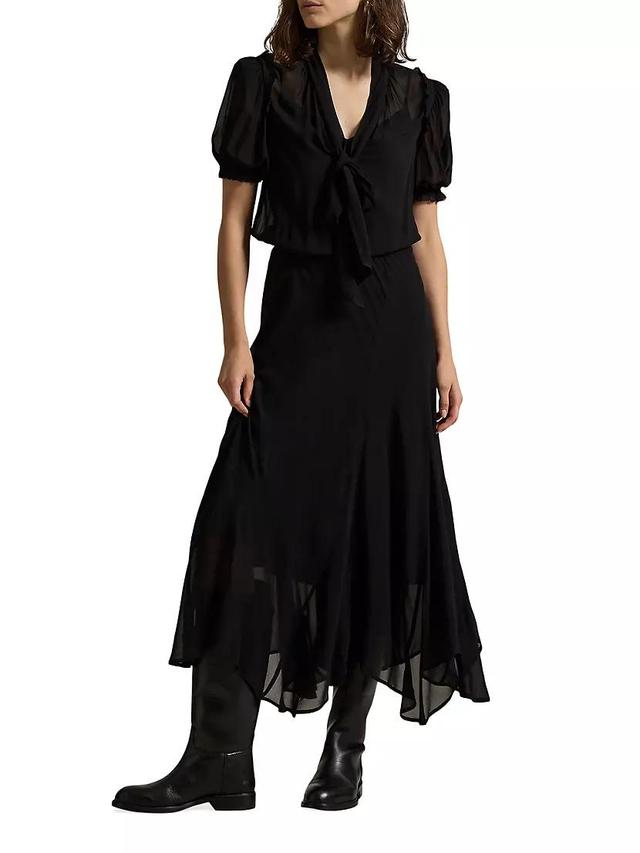 Georgette Tieneck Blouson Maxi-Dress Product Image