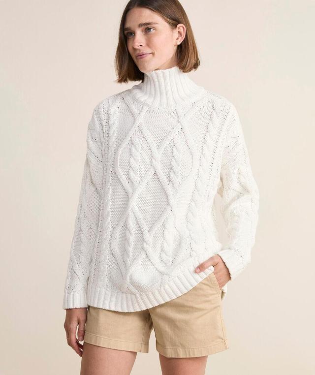 Oversized Fisherman Mockneck Sweater Product Image