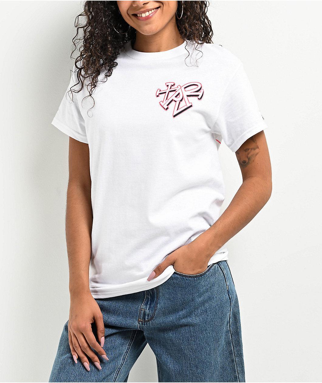 XPLR Haunted Heart White T-Shirt Product Image