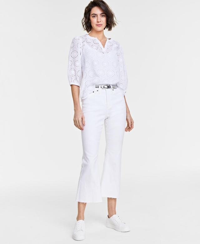 On 34th Womens High-Rise Cropped Flare Jeans, Created for Macys Product Image