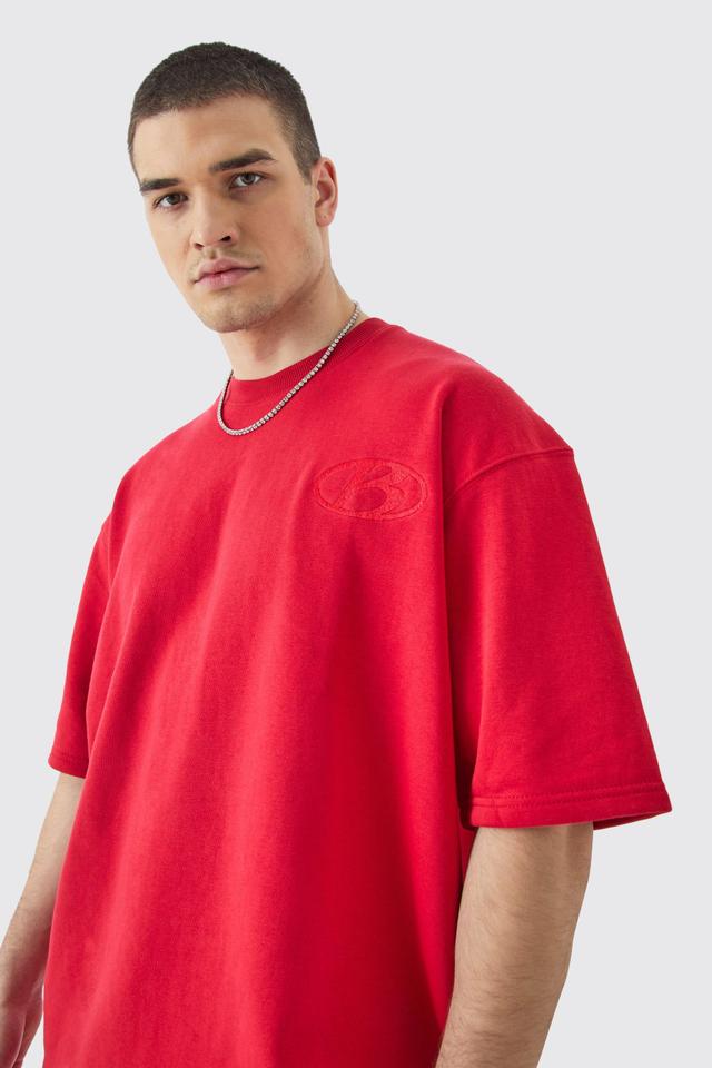 Tall Oversized Ss Heavyweight Boxy Sweatshirt | boohooMAN USA Product Image