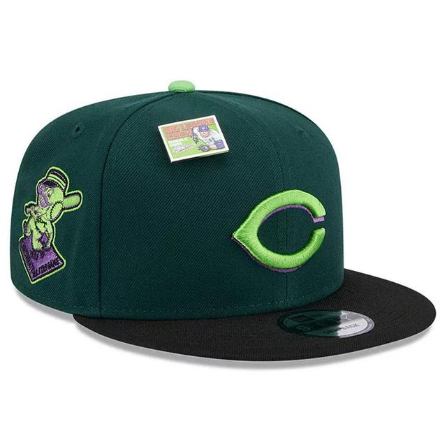 Mens New Era Green/Black Cincinnati Reds Sour Apple Big League Chew Flavor Pack 9FIFTY Snapback Hat Product Image